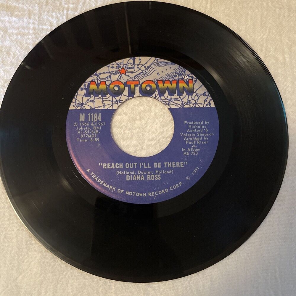 Diana Ross Reach Out I'll Be There/Close To You 45RPM Motown Records 1971